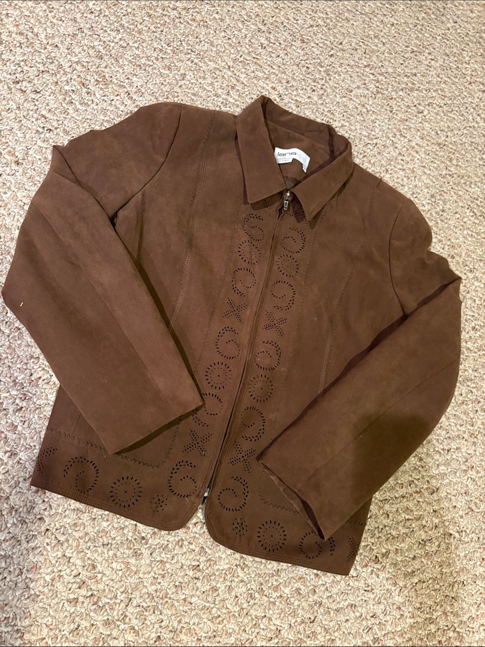 Brown suede jacket